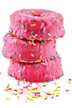 Strawberry donuts Stock Photos