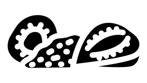 Strawberry dried fruit glyph icon animation Stock Footage 326745615