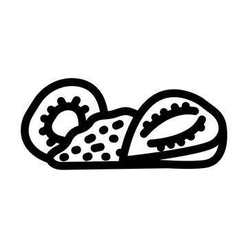 Strawberry dried fruit line icon vector illustration Stock Illustration