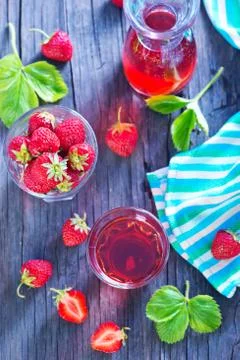 Strawberry drink Stock Photos