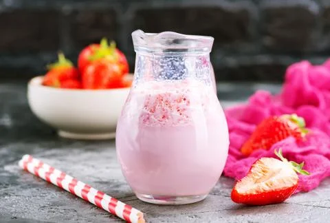Strawberry drink 스톡 사진