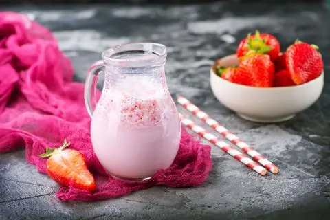 Strawberry drink 스톡 사진