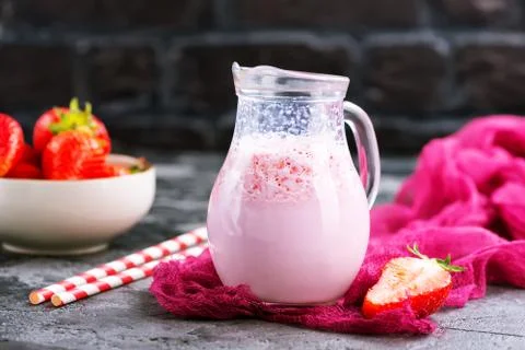 Strawberry drink 스톡 사진