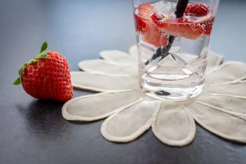 Strawberry drink Stock Photos