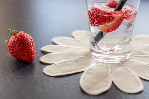 Strawberry drink Stock Photos