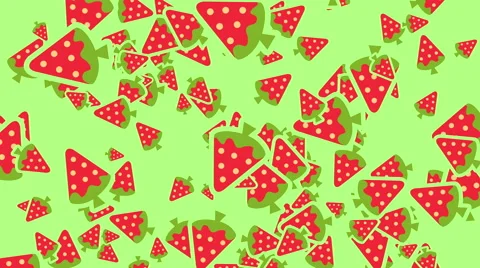 Strawberry drop seamless loop with Pastel Color Style. Stock-Footage 56807797