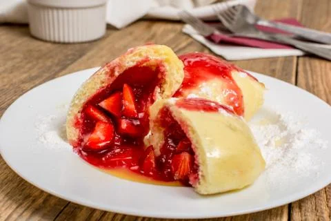 Strawberry dumpling Stock Photos