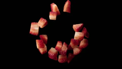 Strawberry explosion Stock Footage 151080689