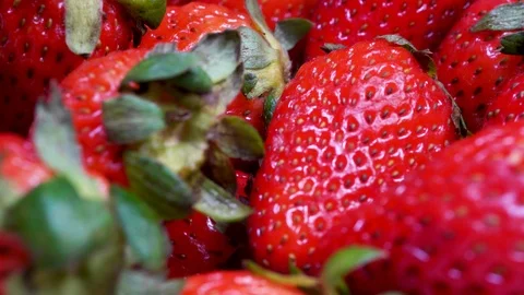 Strawberry In Extreme Close Up Video stock 97293038