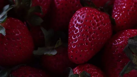 Strawberry In Extreme Close Up Video stock 97293095