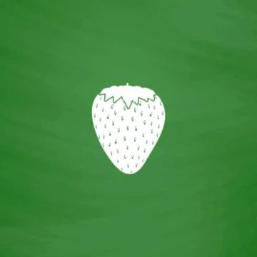 Strawberry flat icon Stock Illustration