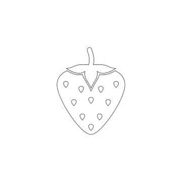 Strawberry. flat vector icon Stock Illustration