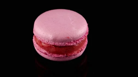 Strawberry flavor macaron Stock Footage 58661824