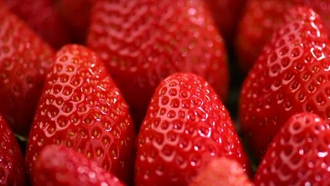 Strawberry, fresh ripe strawberries background close-up Stock Footage 343737372