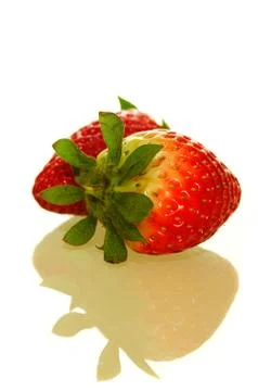 Strawberry fruit and reflection Stock-Fotos