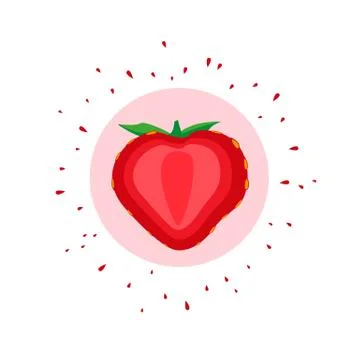Strawberry fruit icon Stock Illustration