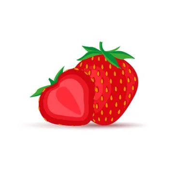Strawberry fruit icon Stock Illustration
