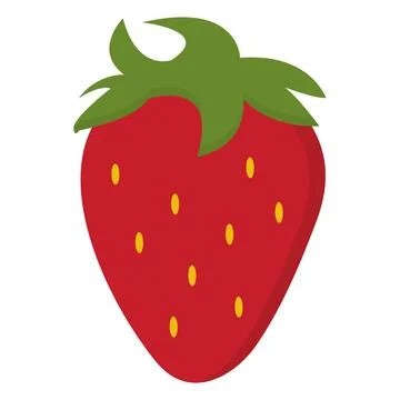 Strawberry fruit icon. Vector Stock Illustration