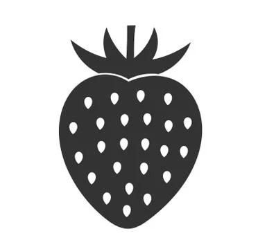 Strawberry fruit icon. Vector illustration. Stock Illustration