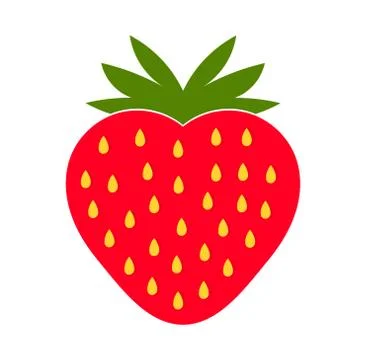 Strawberry fruit icon. Vector illustration. Stock Illustration