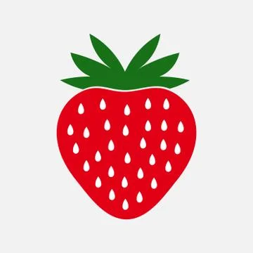 Strawberry fruit icon. Vector illustration. Illustrazione stock