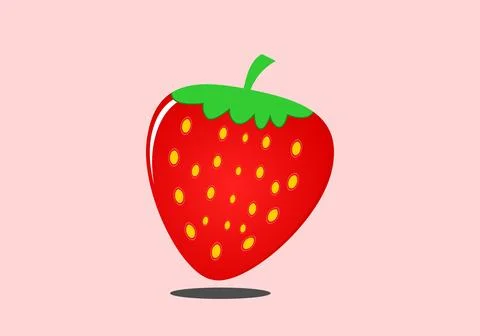 Strawberry fruit illustration Stockillustratie