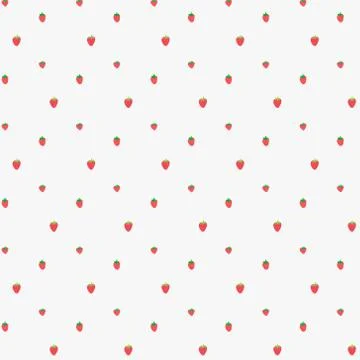 Strawberry Fruit Pattern Background. Vector Illustration. Stock Illustration