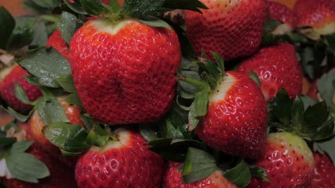 Strawberry fruit rotate 4k Stock Footage 149632344