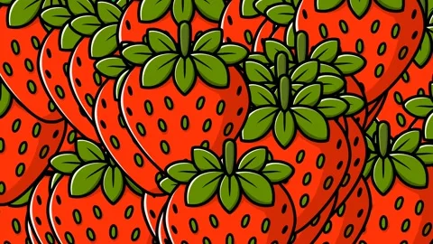 Strawberry Fruit Transition on Green Screen – Closing and Opening Animation Stock Footage 320204346