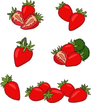 Strawberry fruit vector Stock Illustration