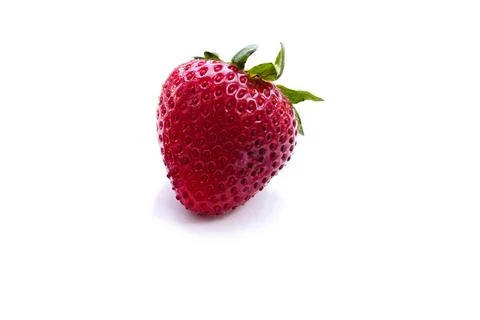 Strawberry Fruit on White Background Stock Photos