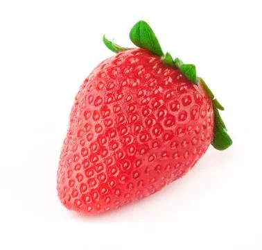 Strawberry with green leaf Stock Photos
