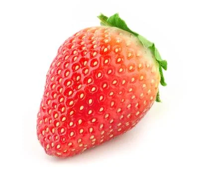 Strawberry with green leaf Foto stock