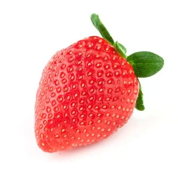 Strawberry with green leaf Foto stock