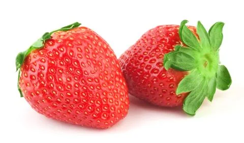 Strawberry with green leaf Foto stock