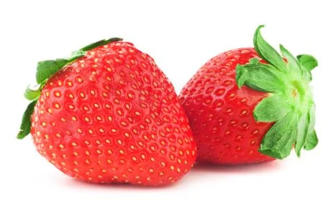 Strawberry with green leaf Foto stock