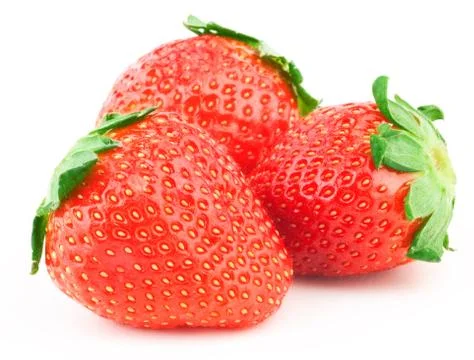 Strawberry with green leaf Foto stock