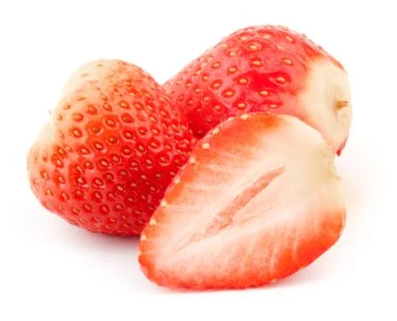 Strawberry with green leaf Foto stock