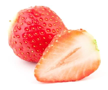 Strawberry with green leaf Foto stock