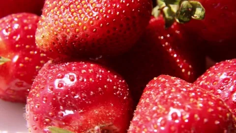 Strawberry group rotates in a circle. Stock Footage 198740077