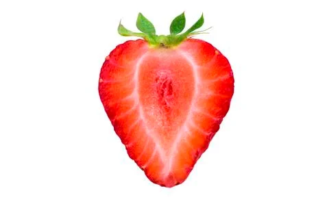 Strawberry halves Stock Photos