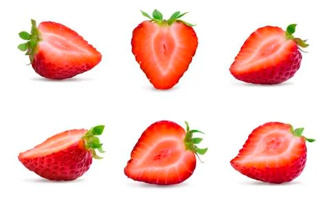Strawberry halves Foto stock