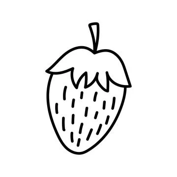 Strawberry, hand-drawn Illustrazione stock