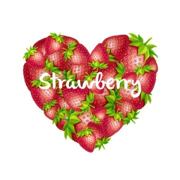 Strawberry heart. Stock Illustration