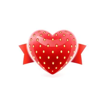 Strawberry Heart Stock Illustration