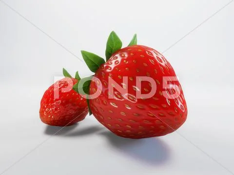 Strawberry (high-quality rendered 3d, straight and metaphorical sense) Stock Illustration