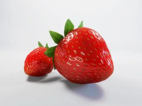 Strawberry (high-quality rendered 3d, straight and metaphorical sense) Stock Illustration