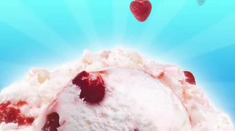 Strawberry Ice Cream Video stock 11138415
