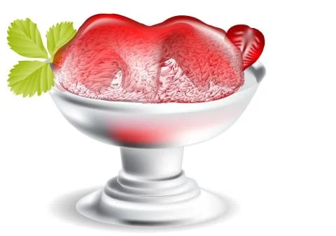 Strawberry ice cream Stock Illustration