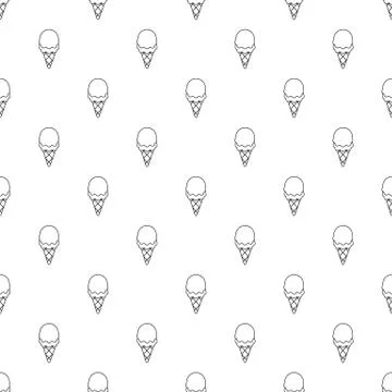 Strawberry ice cream pattern vector seamless 스톡 일러스트